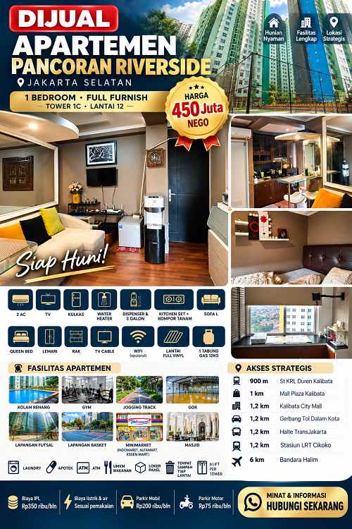 dijual apartemen jalan pengadegan timur 1