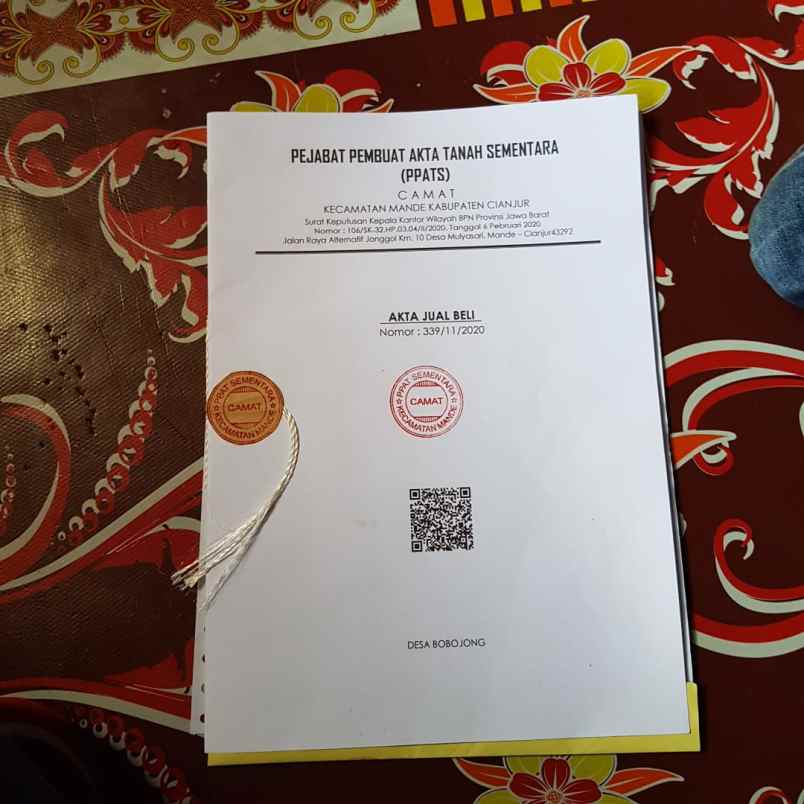 dijual cepat tanah murah 100m urgent bu