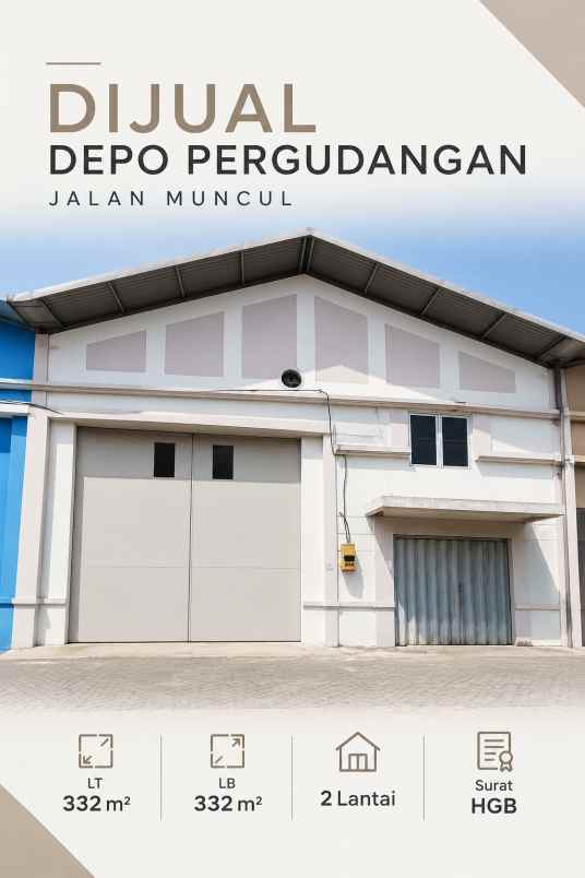 dijual depo pergudangan area sidoarjo