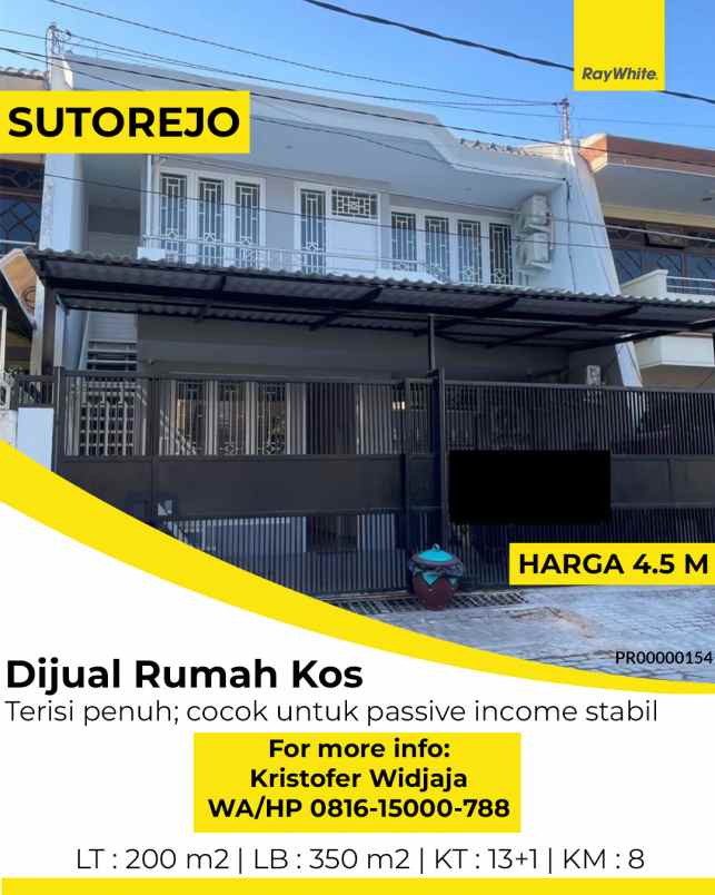 dijual kost sutorejo utara surabaya