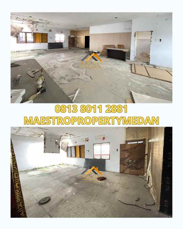dijual ruko gudang kantor jalan perbaungan medan