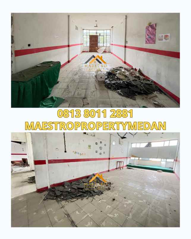 dijual ruko gudang kantor jalan perbaungan medan