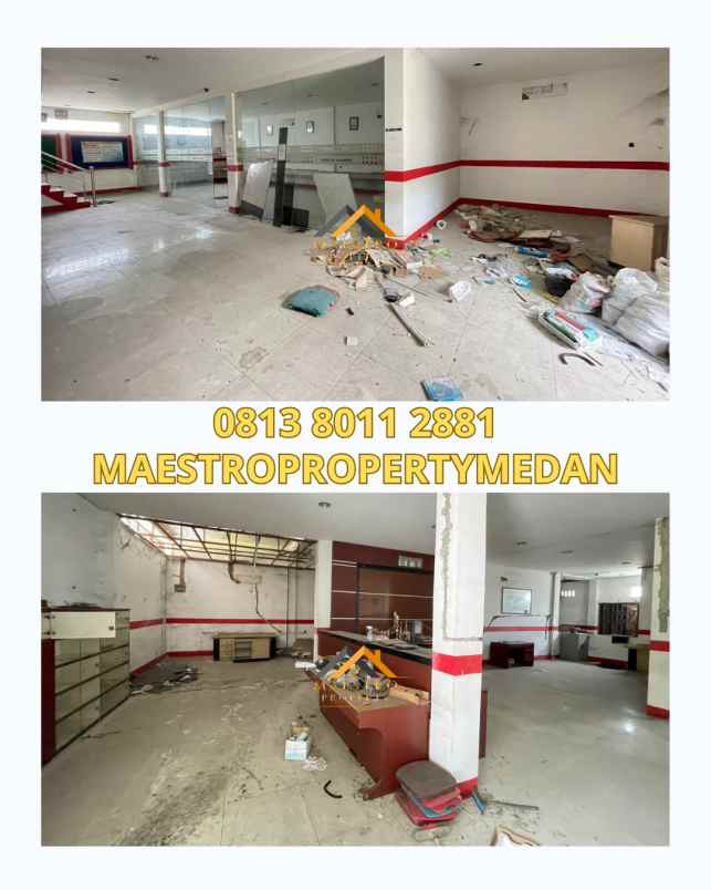 dijual ruko gudang kantor jalan perbaungan medan