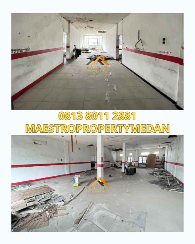 dijual ruko gudang kantor jalan perbaungan medan