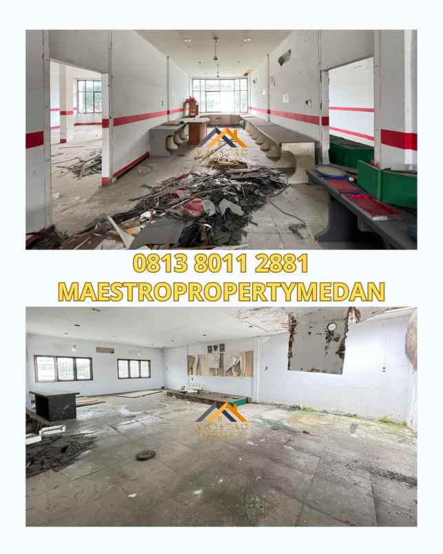 dijual ruko gudang kantor jalan perbaungan medan