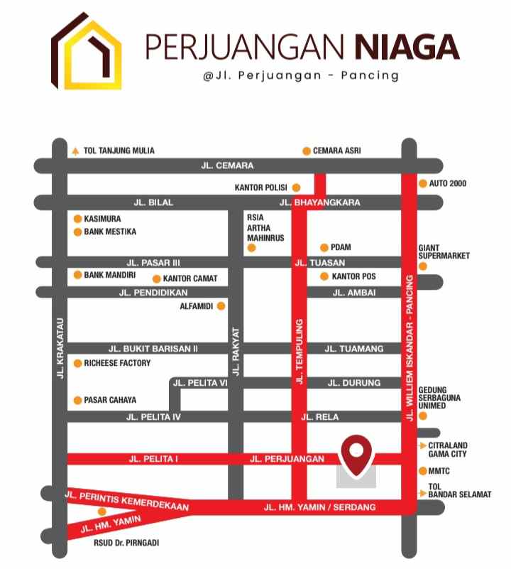 dijual ruko gudang kantor jalan perjuangan hm yamin