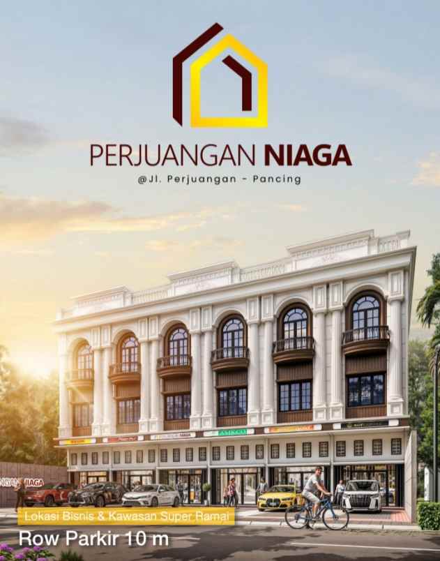 dijual ruko gudang kantor jalan perjuangan hm yamin