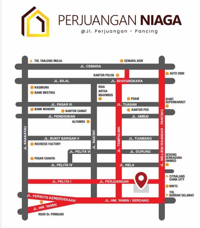 dijual ruko gudang kantor jalan perjuangan hm yamin