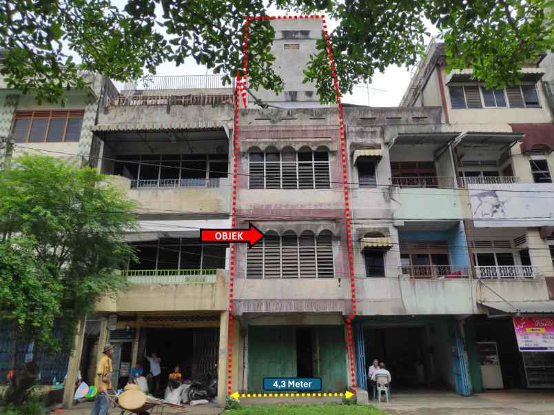 dijual ruko gudang kantor jl akmal no 830 kel pasar