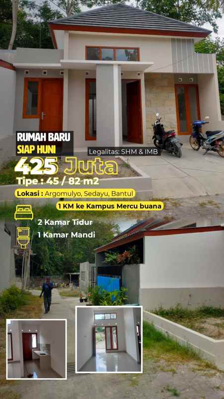 dijual rumah 1 km ke kampus mercubuana