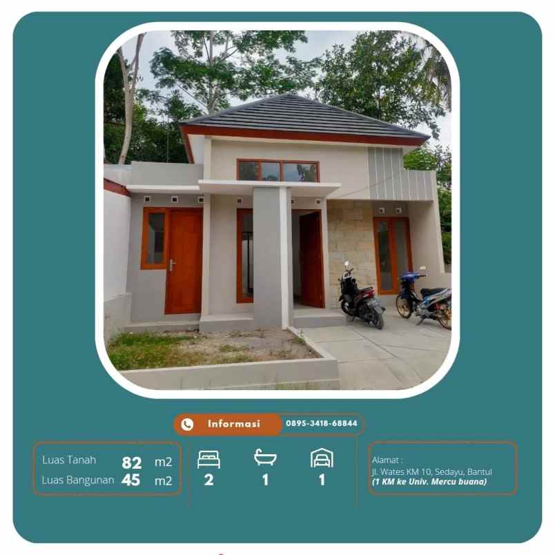 dijual rumah 1 km ke kampus mercubuana