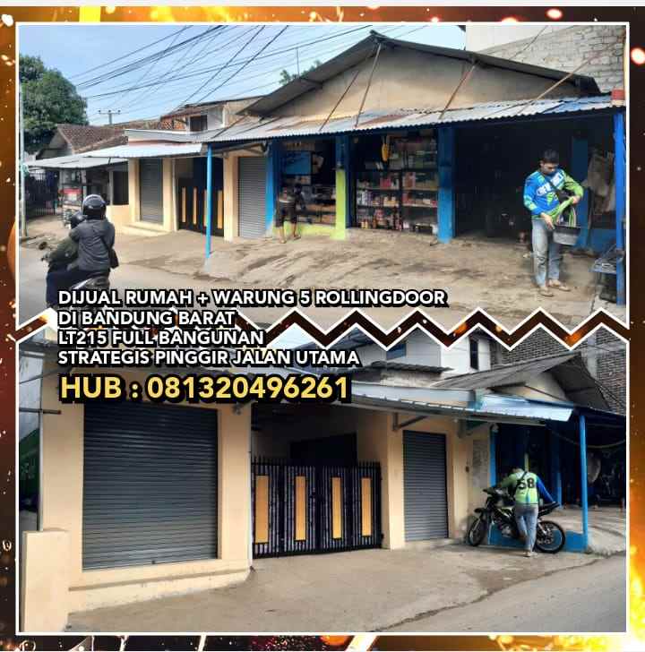 Dijual Rumah Warung 5 Rollingdoor Di Bandung Barat Lt215 Full Bang