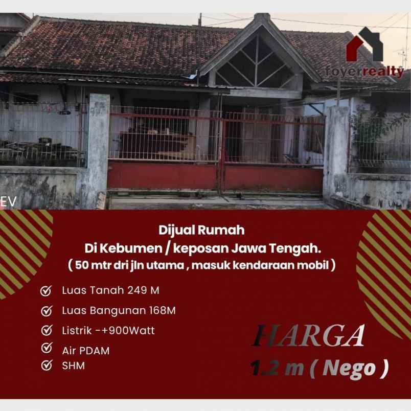 dijual rumah di kebumen jawa tengah