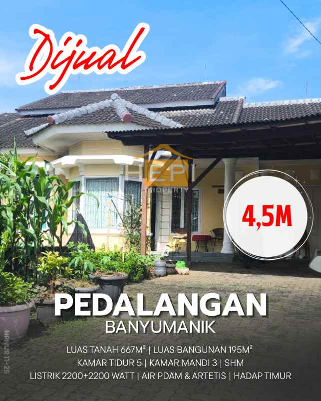 dijual rumah di pedalangan banyumanik semarang