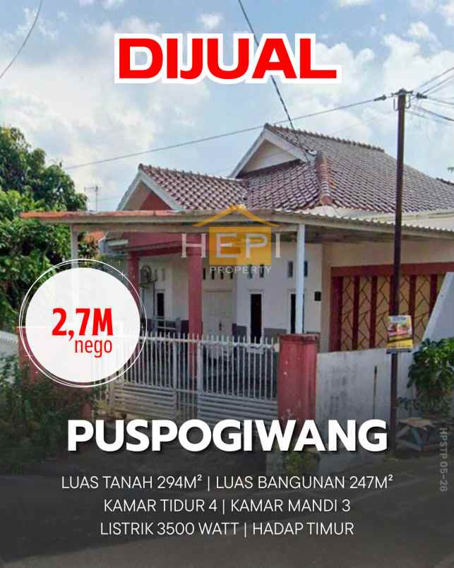 dijual rumah di puspogiwang semarang