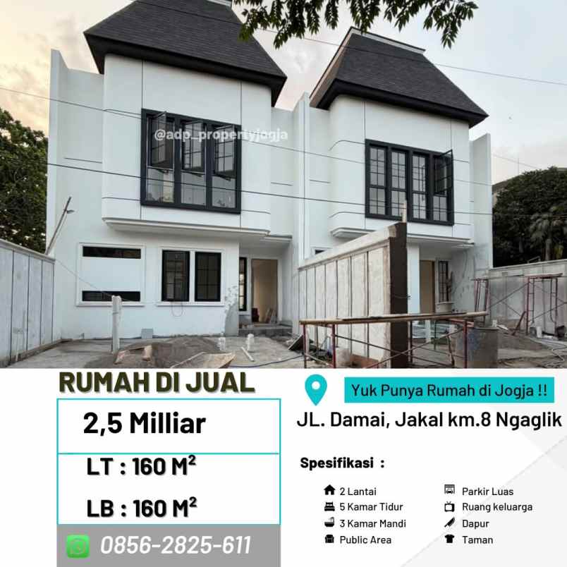 dijual rumah jl damai jakal km 8