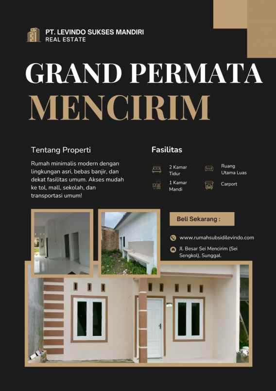 dijual rumah jl sei mencirim