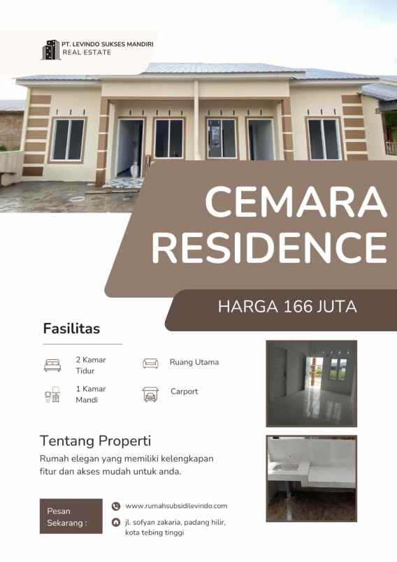 dijual rumah jl sofyan zakaria