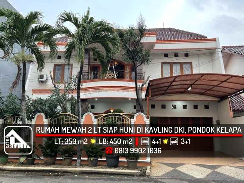 dijual rumah kavling dki pondok kelapa
