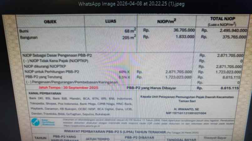 dijual rumah mangga besar taman sari