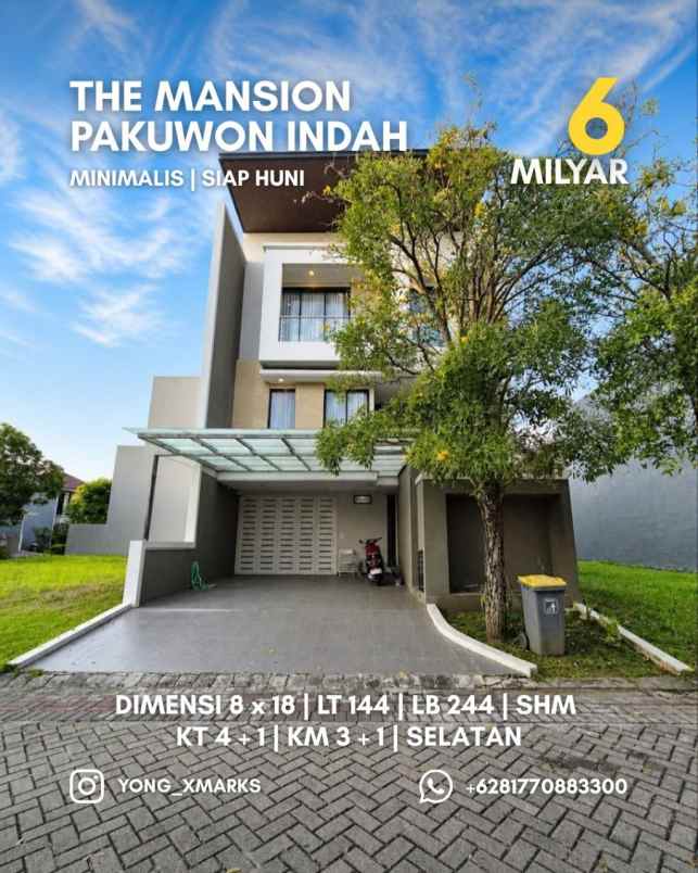 dijual rumah pakuwon indah