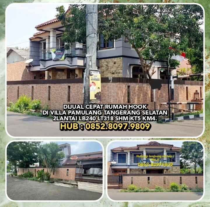 Dijual Cepat Rumah Hook 2 Lantai Di Villa Pamulang Tangerang Selatan