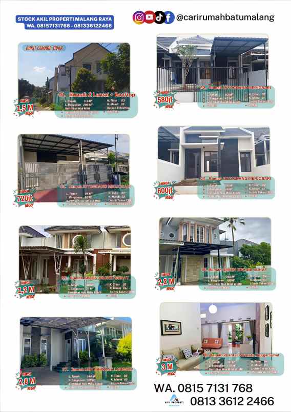 dijual rumah perumahan bukit cemara