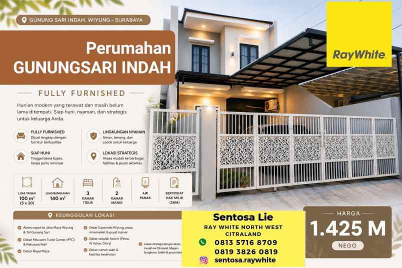 dijual rumah perumahan gunungsqri indah