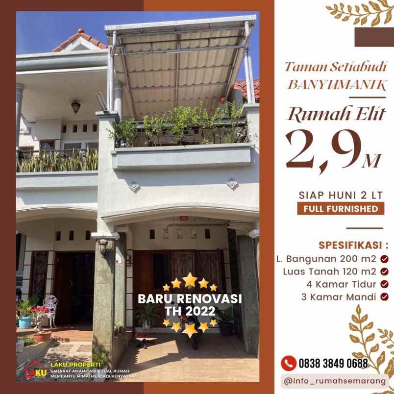 Rumah Second Full Furnished Di Komplek Taman Setiabudi Banyumanik