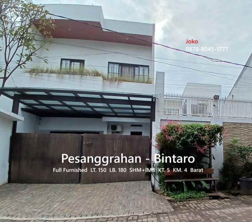 dijual rumah pesanggrahan