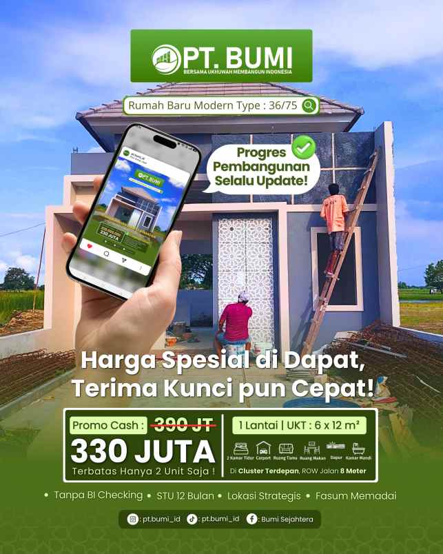 dijual rumah prasung kel buduran