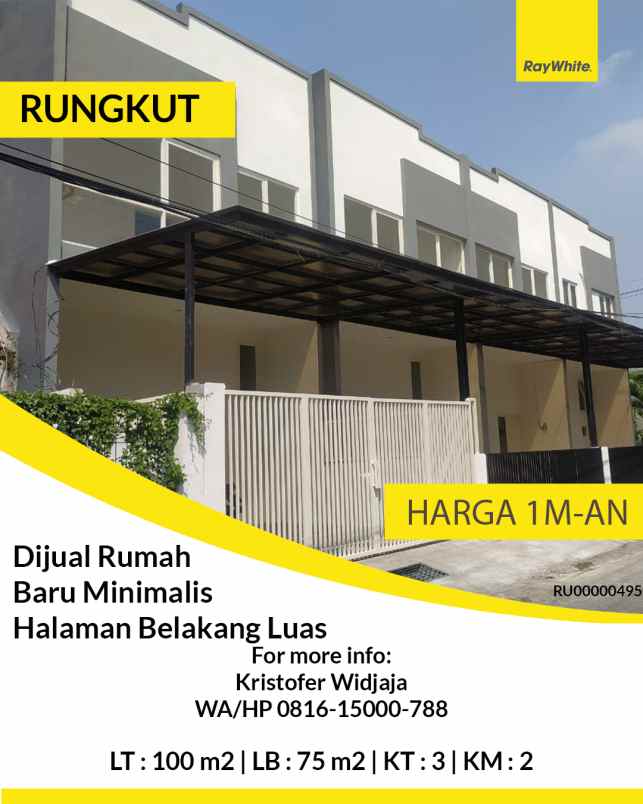 dijual rumah rungkut asri surabaya
