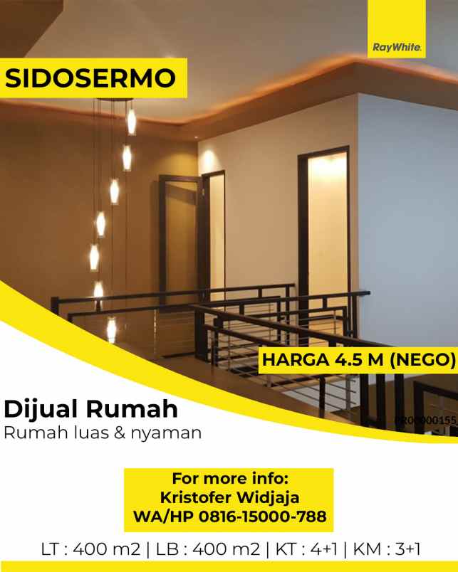 dijual rumah sidosermo pdk surabaya