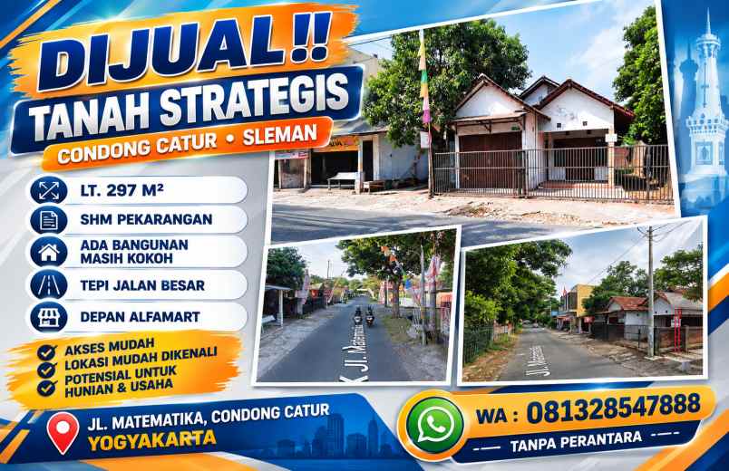 dijual tanah condong catur sleman