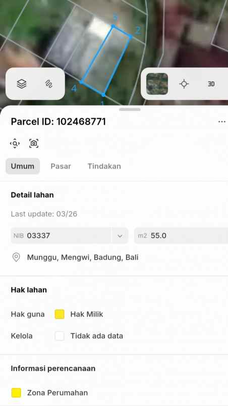 dijual tanah gandamayu pemaron