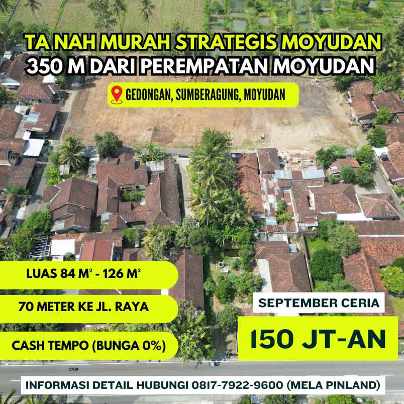 dijual tanah gedongan sumberagung