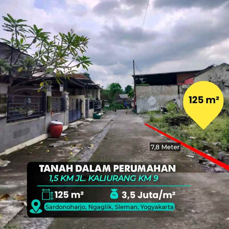 dijual tanah jl kaliurang km 9