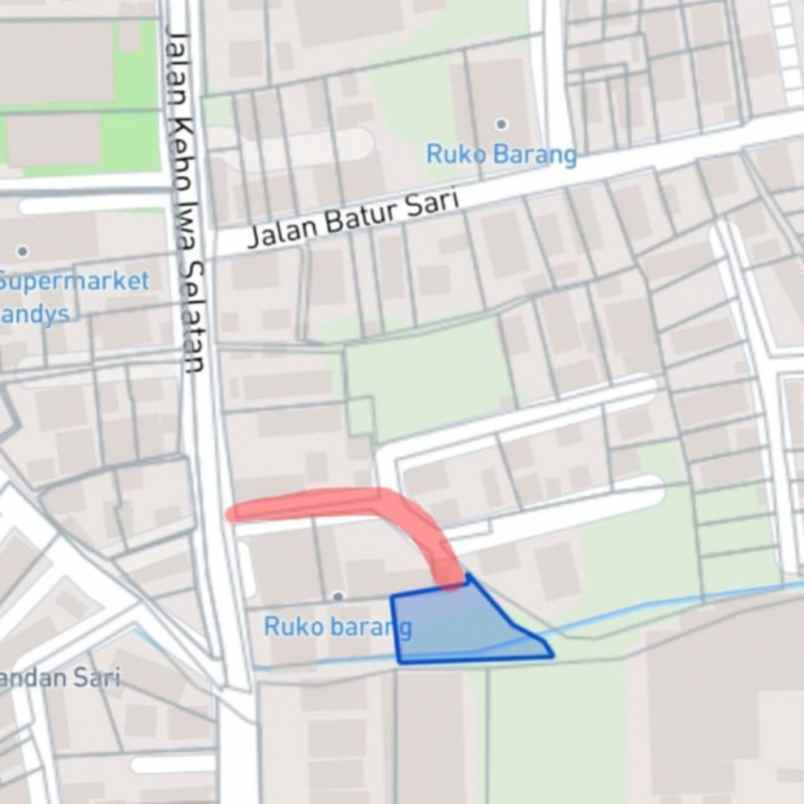dijual tanah jl kebo iwo selatan
