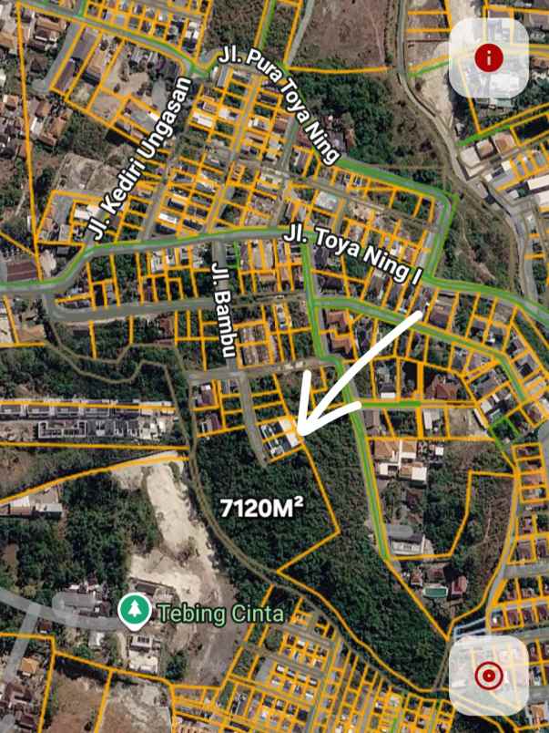 dijual tanah jl toyaning