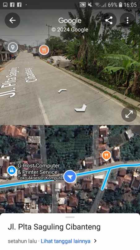 dijual tanah jln plta saguling cibanteng