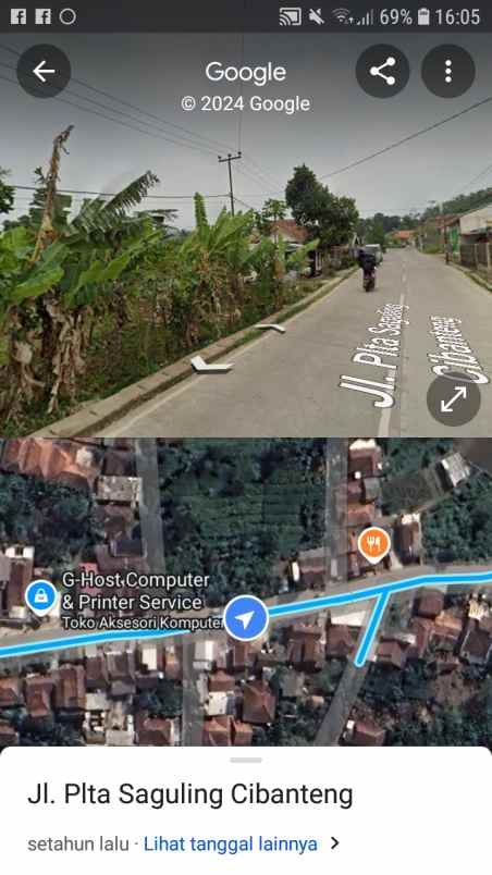 dijual tanah jln plta saguling cibanteng