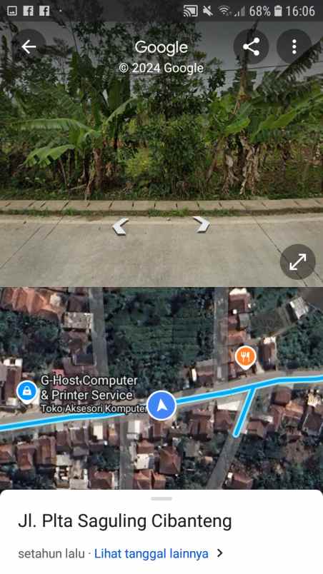 dijual tanah jln plta saguling cibanteng