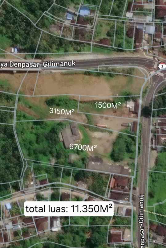 dijual tanah komersial jalan nasional tabanan bali