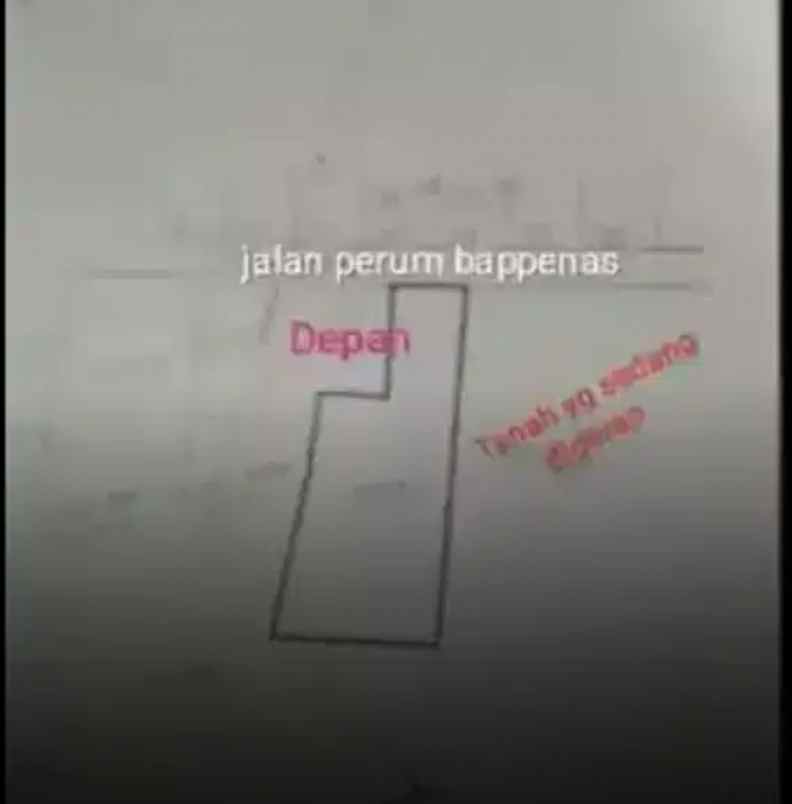 dijual tanah komplek bappenas cinangka
