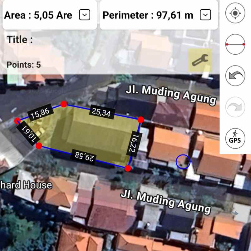 dijual tanah muding indah