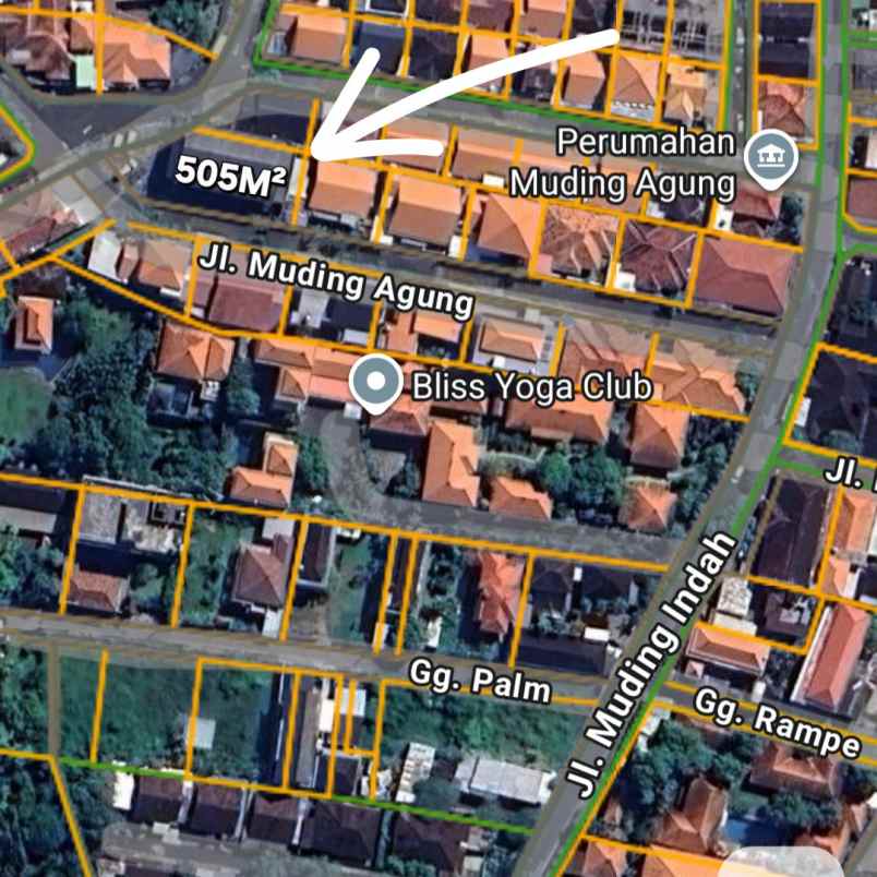 dijual tanah muding indah