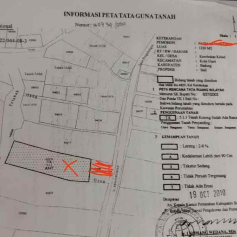 dijual tanah muding sari