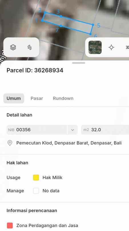 dijual tanah pemecutan kelod