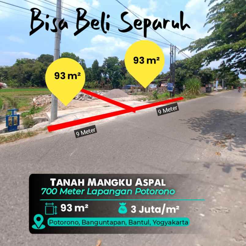 dijual tanah potorono