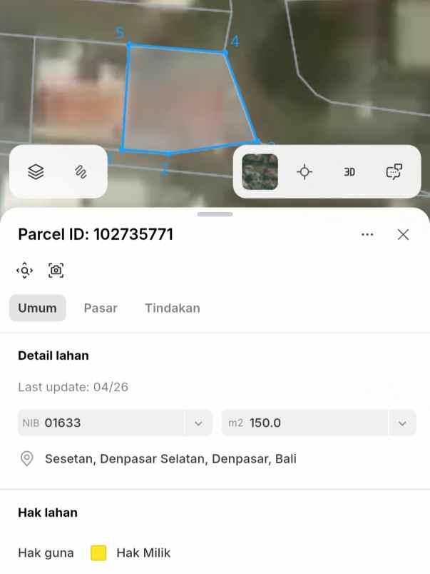 dijual tanah sesetan